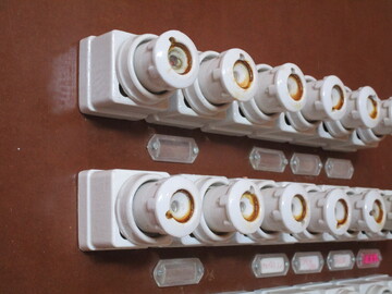 Closeup view of the fuse holders.
