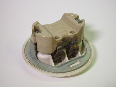 Rear of the socket, which is made of a ceramic-like material.