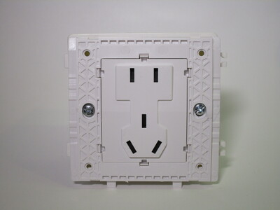 Socket with the faceplate removed.