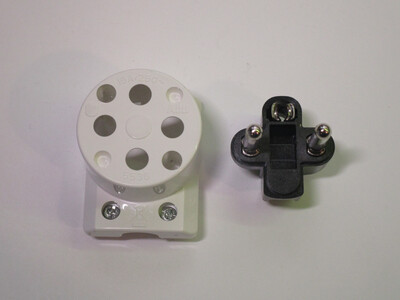 View of the shell with the holes allowing for the rotation of the internal piece.